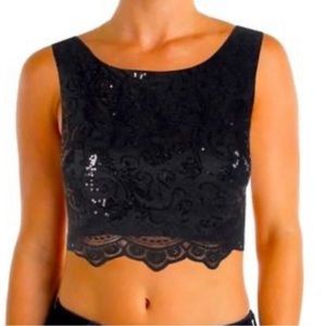 CITY STUDIO Juniors Black Lace Crop Top 11